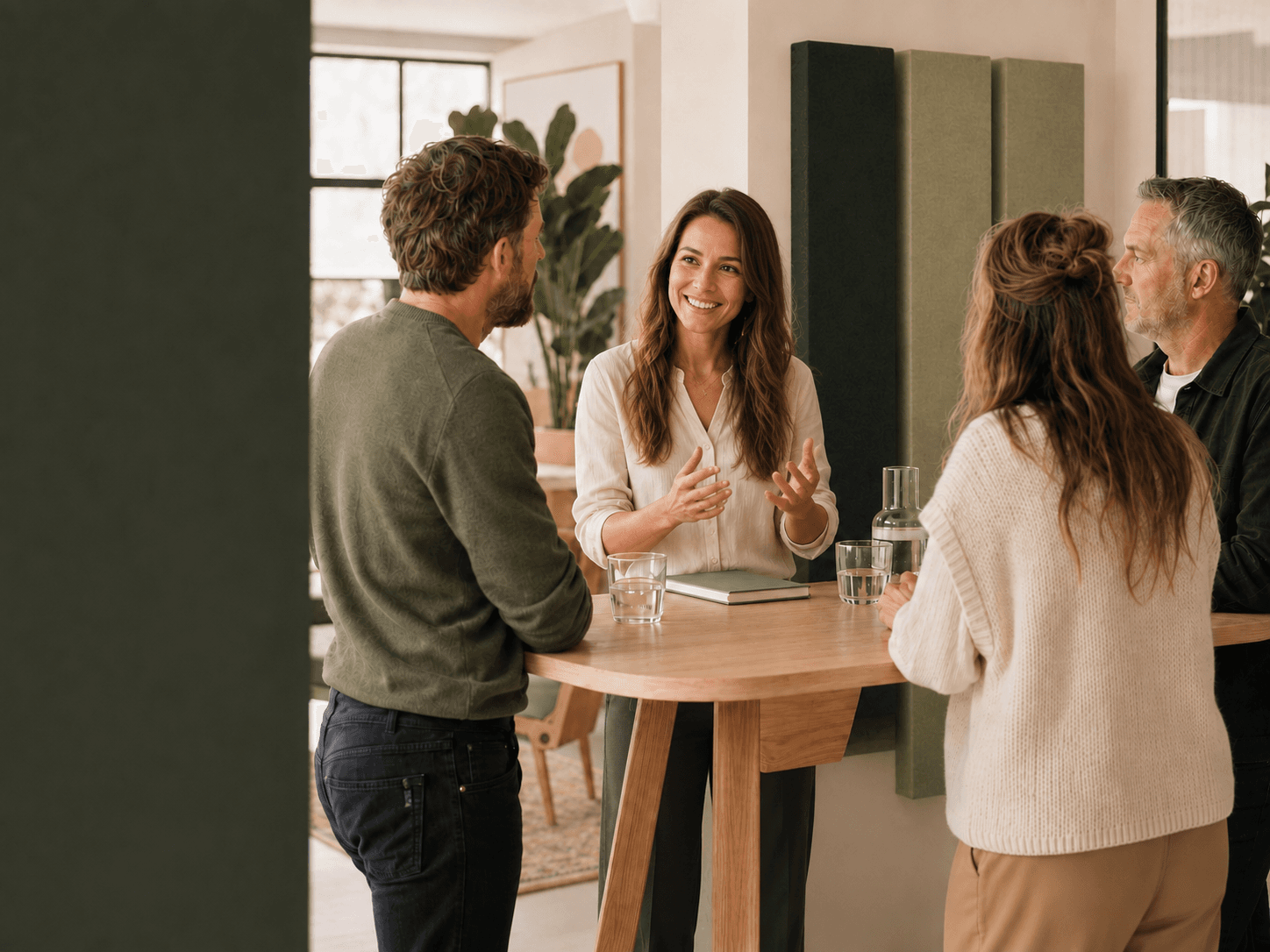 Astrid Sanders begeleidt een praktische leefstijlworkshop voor medewerkers